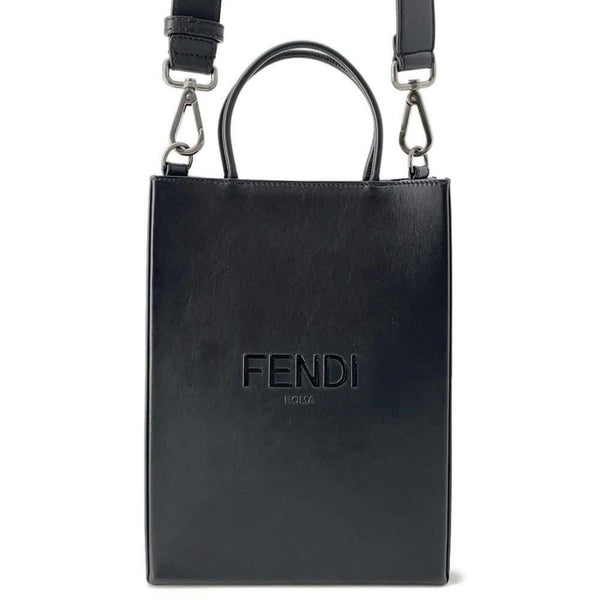 Fendi Handbag Bag Leather 7VA512 FENDI 2way Shoulder Black