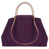 Hermes HERMES Cabag Elan Handbag Toile Officier Leather □P (manufactured in 2012) engraved Purple bicolor