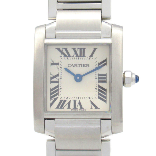 CARTIER Tank Francaise SM Watch Stainless Steel Ladies Ivory W51008Q3