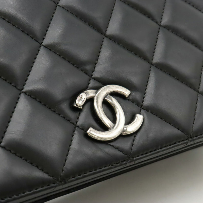 CHANEL Chanel Matelasse Coco Mark Chain Shoulder Bag Leather Black A93011