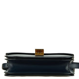 CELINE Classic Box Medium Shoulder Bag 164173 Navy Leather Women's