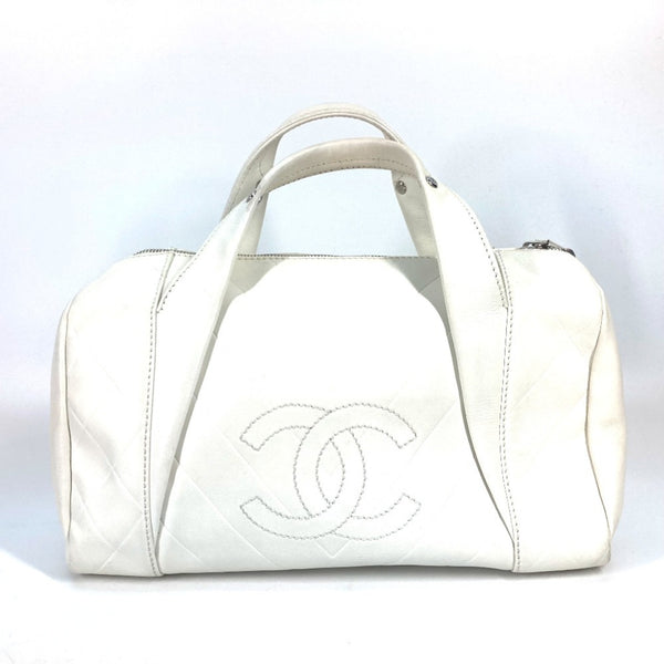 Chanel A30899 CC Mark Bag Hand Bag Duffle Bag White