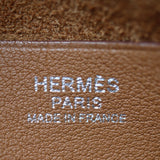 HERMES Villevolt 24 Shoulder Bag 065929CK Vaux Swift Taurillon Clemence Gold Brown Silver Hardware One X Engraved