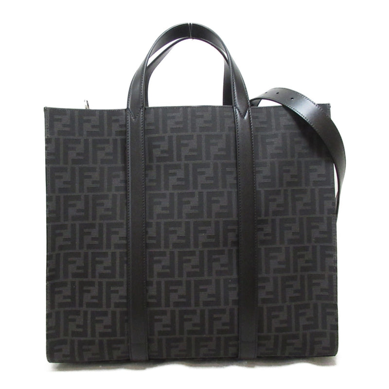 FENDI 2way Tote Bag Black Fa Brique 7VA390AG0MF0NPN