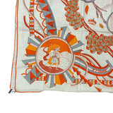 HERMES Hermes Carre Gean L’OMBRELLE MAGIQUE Magic Wand Umbrella Scarf Muffler Orange Women's