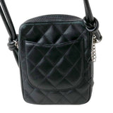 CHANEL Shoulder Pouch Matrasse Cambon Line Black