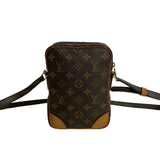 LOUIS VUITTON Louis Vuitton Amazon Monogram Leather Shoulder Bag Pochette Sacoche Brown 19961