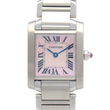 CARTIER Tank Francaise Watch Stainless Steel Ladies Pink Shell W51028Q3