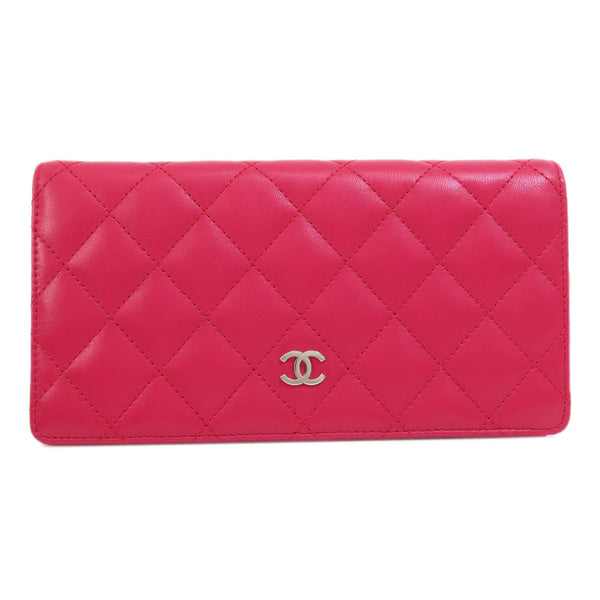 Chanel Matelasse Long Wallet Lambskin Women's CHANEL