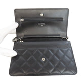 CHANEL Cambon Line Chain Wallet Shoulder Bag Calfskin Women's