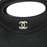 Chanel 31 Chain Shoulder Bag Phone Holder Calfskin Black AP3656