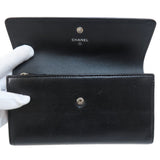 Chanel Coco Mark Long Wallet Caviar Skin Women's CHANEL