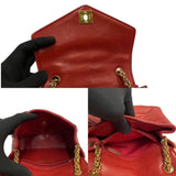 CHANEL Coco Mark Turnlock Hardware Lambskin Mini Shoulder Bag Red 31845