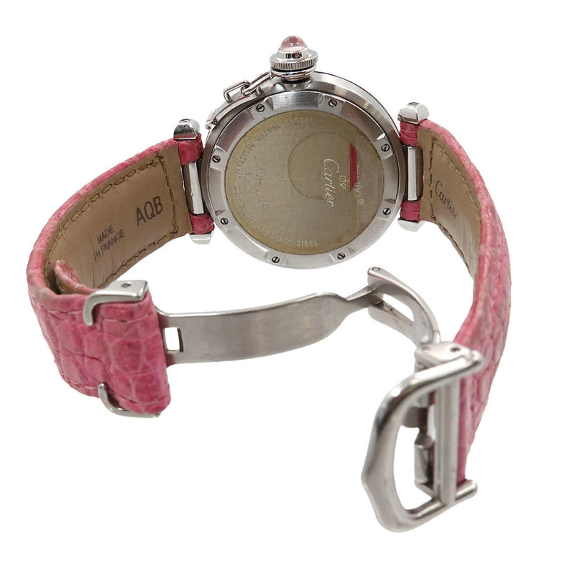 Cartier Pasha C W3106499 2003 Limited Edition Ladies Watch Date Pink Shell Automatic Self-Winding PashaC