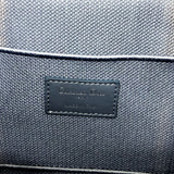 CHRISTIAN DIOR Embroidery Vanity bag blue SilverHardware