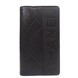 CHANEL Long Wallet Calf Leather Women's