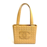 Chanel A17809 CCCC Mark Bag Semi-Shoulder Hand Bag Shawl Tote Bag Beige GoldHardware