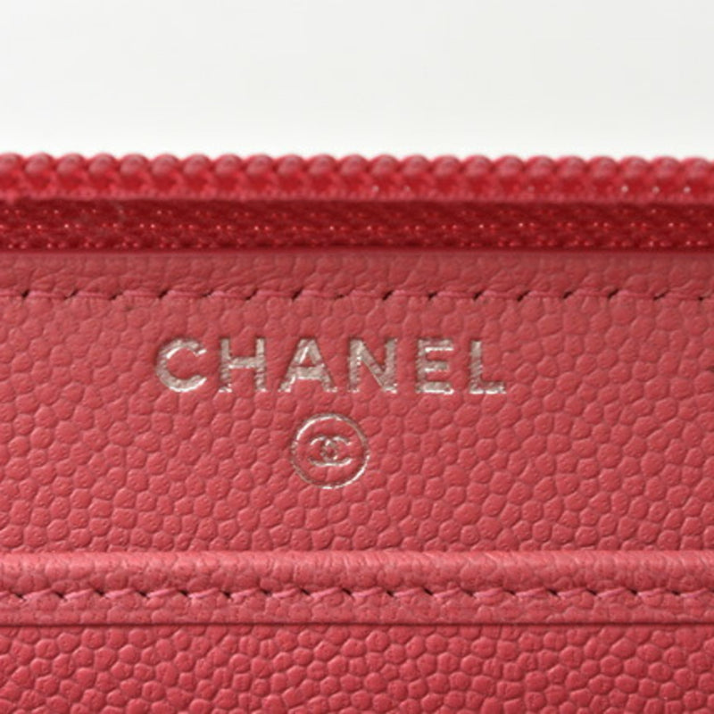 Chanel Wallet CHANEL Long Wallet/Round Rose CC Mark/Coco Button