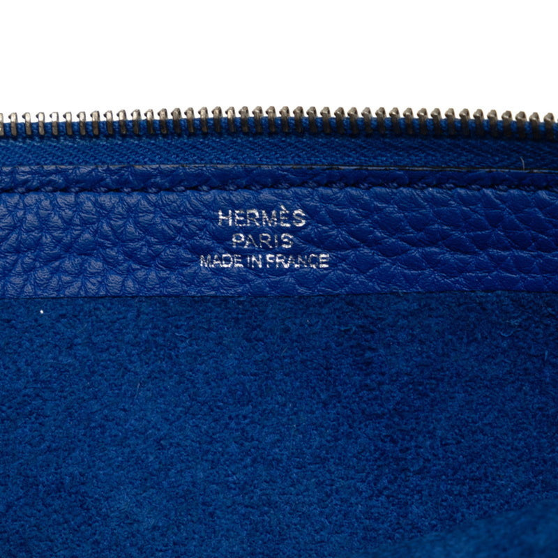 Hermes Cabas Vertige 24 Clutch Bag Second Blue Togo Women's HERMES