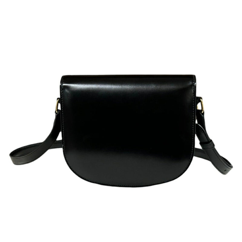 Celine Besaz Triomphe Shoulder Bag Leather 110413BF4.38NO Black Women's CELINE