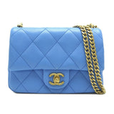 Chanel Matelasse Chain Shoulder Women's Bag A35200 Caviar Skin Blue