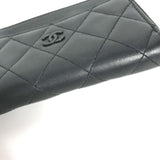 Chanel AP3179 So Black Fragment case Wallet coin purse Black