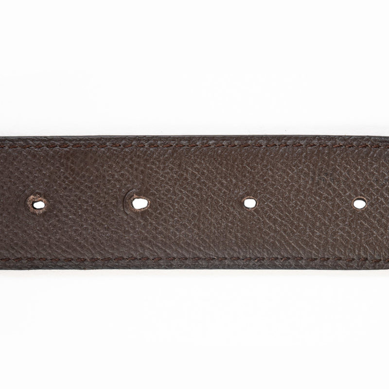 Hermes Touareg H Belt, Epsom Leather, Swift, Silver 925, 105cm, T Engraved, Brown, Reversible, Men's ITZR91NUEH40