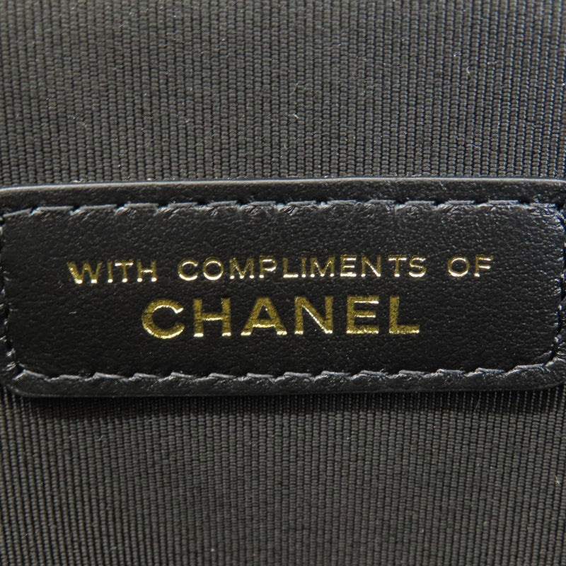 CHANEL Coco Mark Clutch Bag Satin Women's