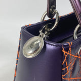 CHRISTIAN DIOR Cannage Quilted bag Crossbody Hand Bag purple Orange