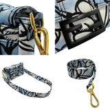 FENDI Shoulder Bag Nylon Blue White Black Gold Women's z1260