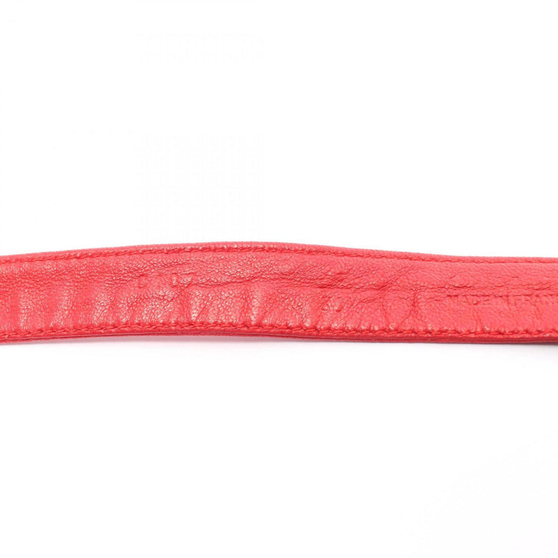 CHANEL Coco Mark Belt, Lambskin, Women's, Red