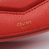 CELINE Trotter Small Shoulder Bag Leather Women's Red