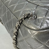 Chanel A94417 backpack drawstring Chain Backpack Silver