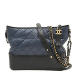 Chanel Gabriel de Hobo Shoulder Bag Leather Navy Black A93824