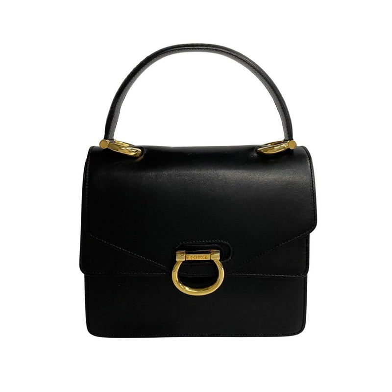 CELINE Celine hardware calf leather handbag tote bag black 23105