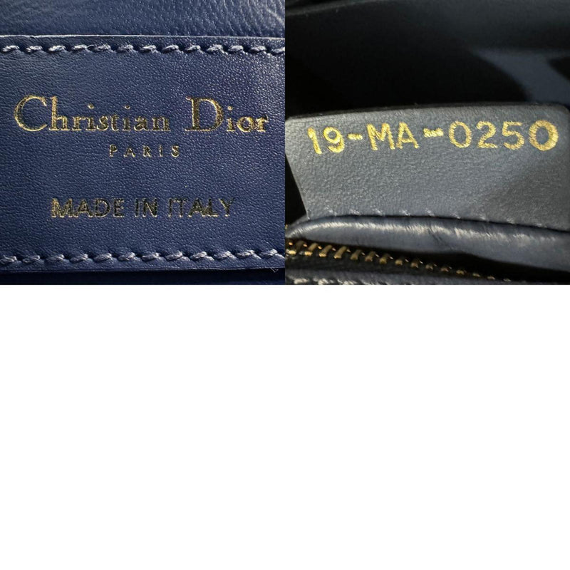 Christian Dior Shoulder Bag 30 Montaigne Leather Blue Women's z1675