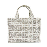 CELINE Tote Bag Small Cabas Thais Canvas Natural Tan Shoulder Triomphe 199162FEF.02NT Women's