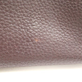 HERMES Kelly 35 Brown Chocolat Fjord leather Calfskin (cowhide)