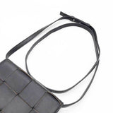 Bottega Veneta Intrecciato Cassette Shoulder Bag Leather Black BOTTEGAVENETA