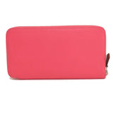 Hermes Azap Silk In Long Rose Azalee Wallet Epson Women's