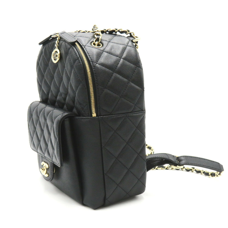 CHANEL Matelasse Backpack Rucksack Bag Caviar Skin (Grained Calf) Women's Black