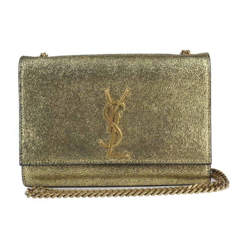 SAINT LAURENT Saint Laurent Kate Small Chain Shoulder Bag 469390 Leather Gold Black YSL