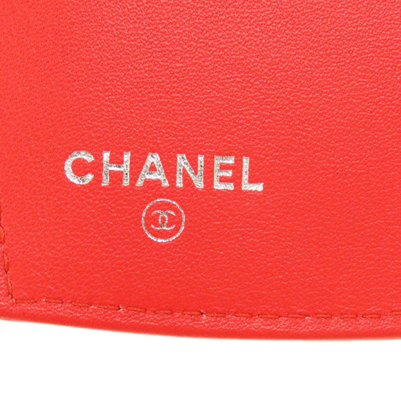 Chanel Coco Mark Bi-fold Wallet Enamel Women's