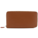 Hermes Azap Silk In Vo Epsom Brown □Q Women's Long Wallet