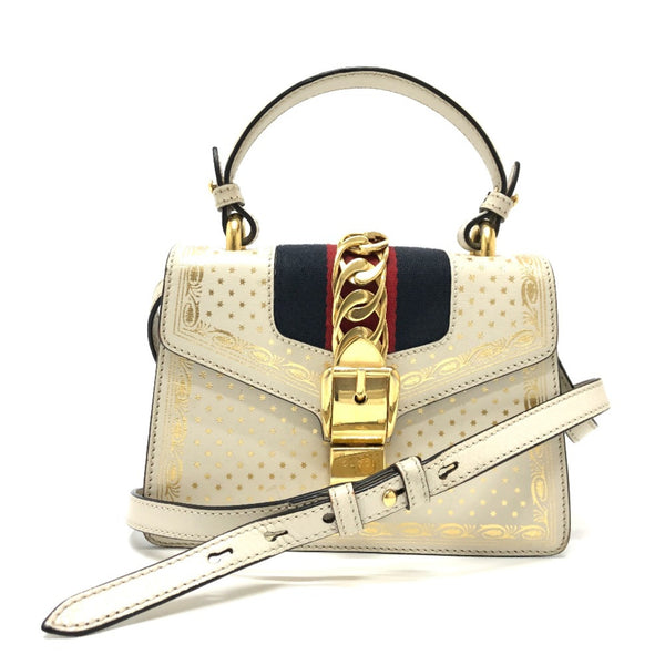 Gucci 470270 2WAY Bag Bag Hand Bag Shoulder Bag White Lining Blue/GoldHardware