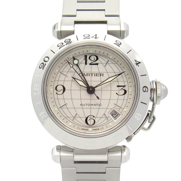 Cartier Pasha C Meridian Watch Stainless Steel Boys Silver W31078M7