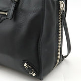 BALENCIAGA Paper A6 Zip Around Handbag Bag Tote Shoulder Leather Black 370926