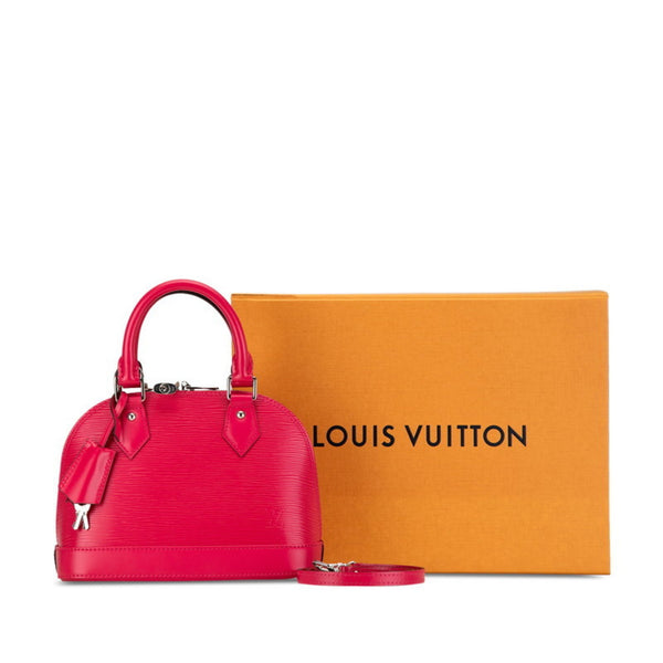 Louis Vuitton Epi Alma BB Handbag M42048 Hot Pink Leather Women's LOUIS VUITTON