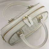 Christian Dior 2way Bag Vibe Medium Bowling White Gold M6204ODDT Boston Handbag Leather Rubber 09-MA-1221 Trotter