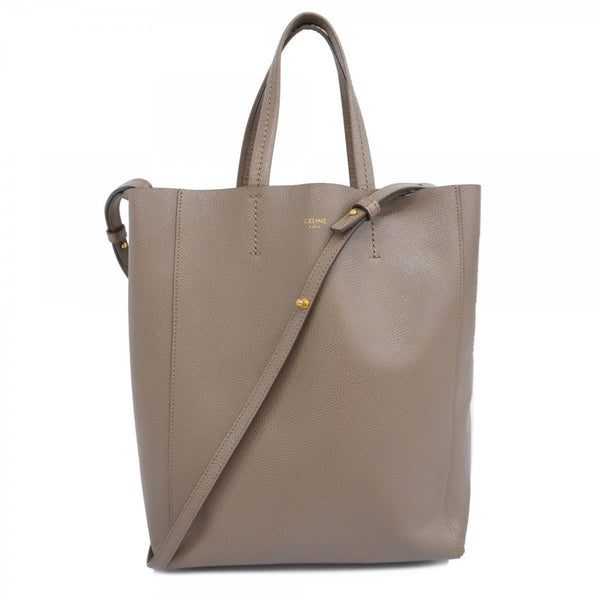 Celine handbag leather beige ladies